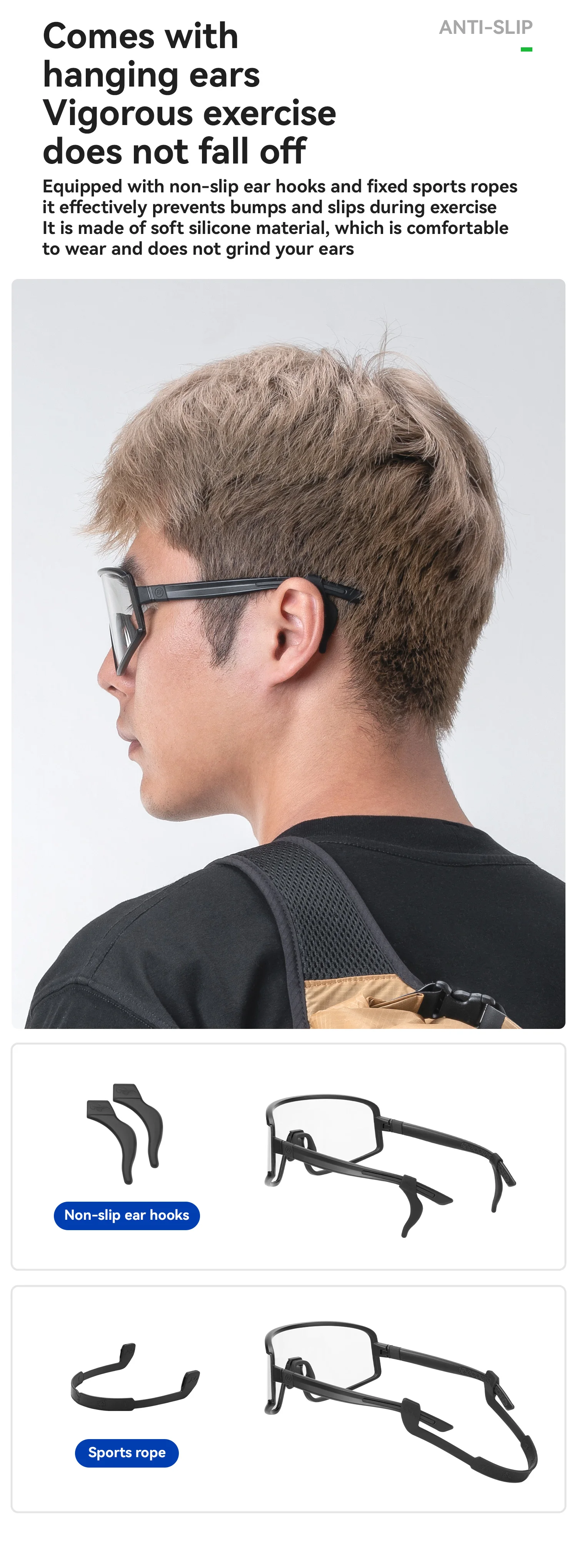 ROCKBROS Radfahrbrille Leichtgewicht Photochromatisch Polarisierte Fahrradbrille Antibeschlag UV400 Sonnenschutz Sonnenbrille für Im Freien Sports – Detail 10