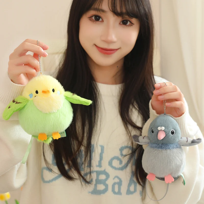 Lovely Bird Parrot High Quality Standing Shoulder Peony Plushie Budgie Plush Toys Lifelike Animals Simulation Stuffed Doll Toy