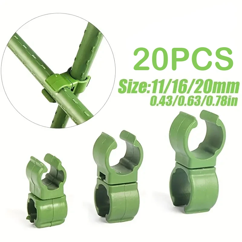 20Pack Plant Support Fixed Cross Clip Garden Climbing Rattan StentAccessories 360 Adjustable Plastic Fastener Suitable For Plant