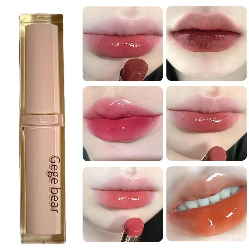 Seidig glänzender Lippenstift Gege Bear Pump Lips Moisture Water Bomb Bequemer, ultrascharfer, antihaftbeschichteter Lippenbalsam