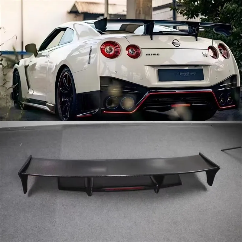 

For Nissan GTR R35 2008-2018 Real Carbon Fiber Tail Wing Wing Rear Trunk Lip Car Accessories Refit Decoration Spoiler Kit