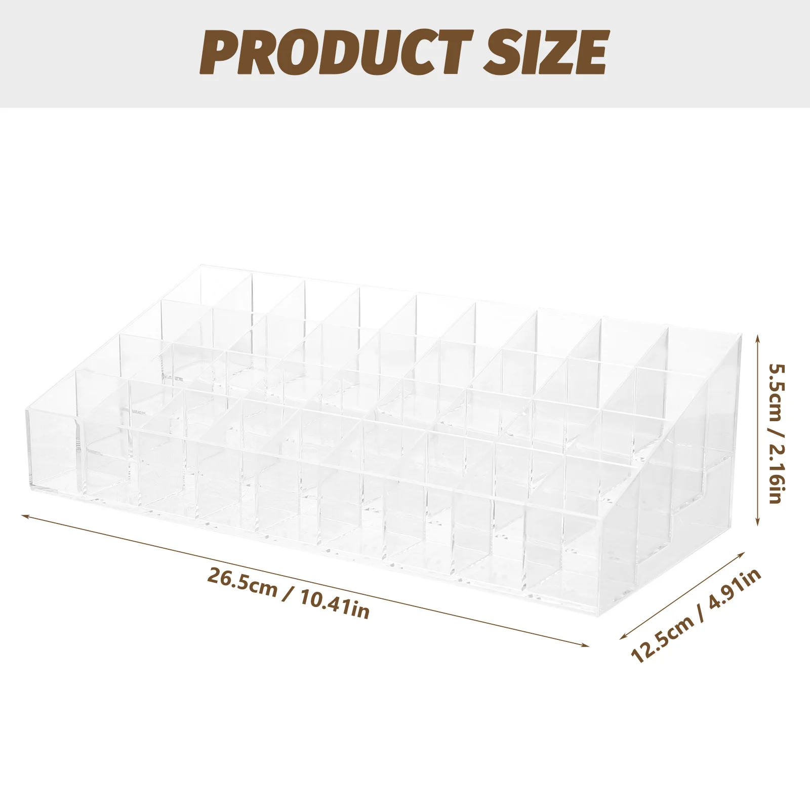 Lipstick Storage Box Premium Material Compact Desktop Holder Transparent Lip Gloss Organizer Makeup Vanity Case