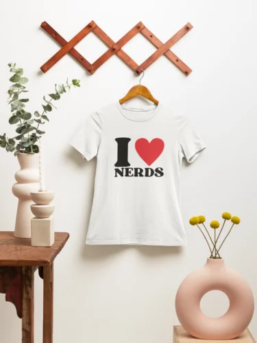 Polarshe Eu Amo Nerds T shirt Crop Top Baby Tee Meninas Verão Algodão Curto Manga Curta Mulheres T-shirt Personalizado T-shirt Presente