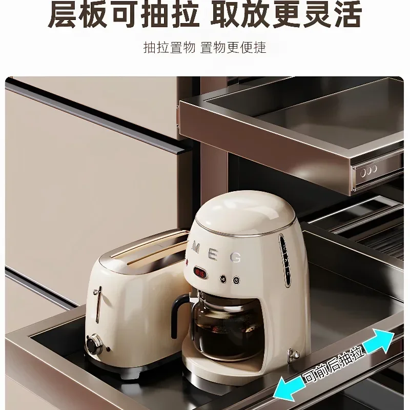 Crack storage cabinet gap narrow side rack kitchen refrigerator side pull-out cabinet narrow slot locker