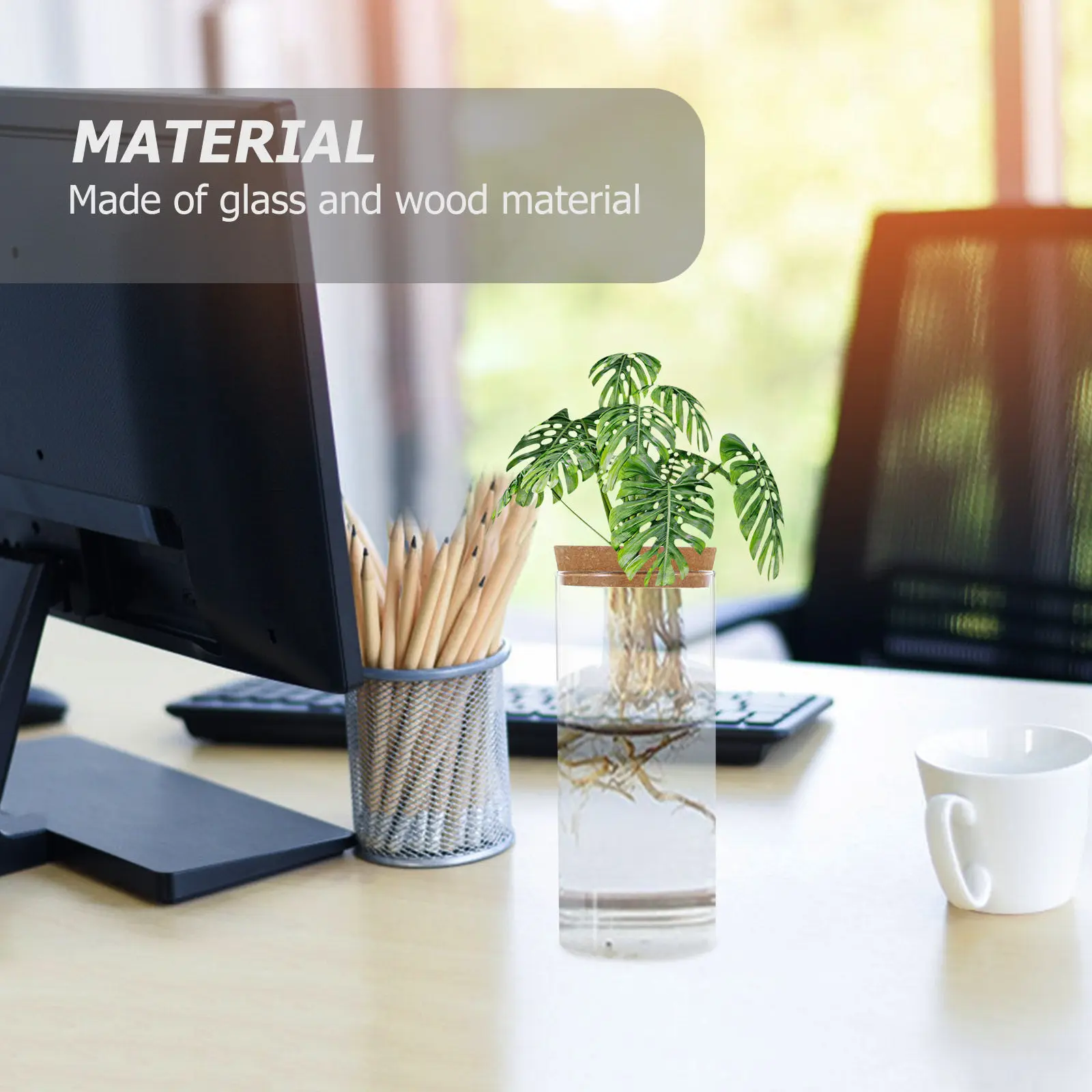 Glass DIY Landscape Bottle Terrarium Micro Landscape Ecological Bottle for Hydroponic Plants Moss Decor Desktop Table Adornment