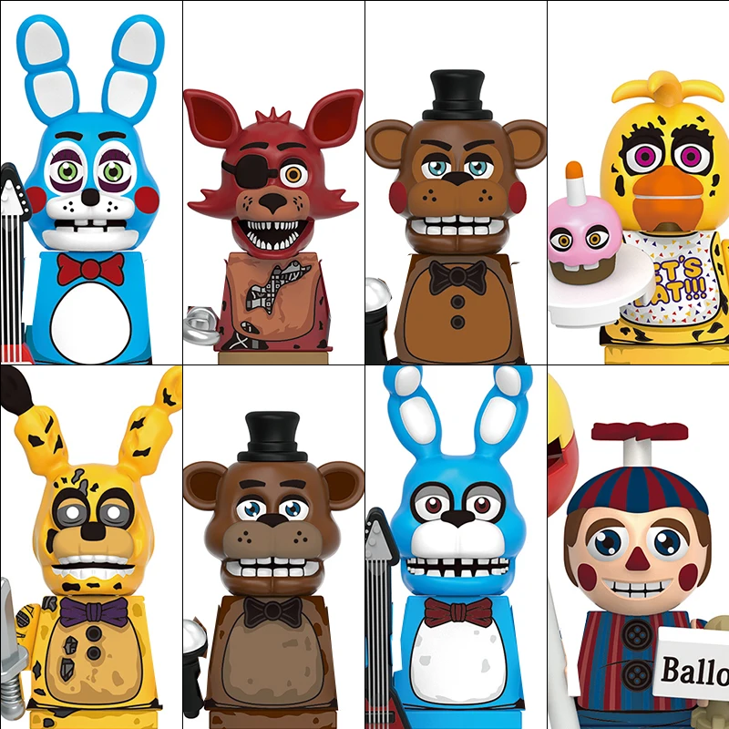 V1004 Anime Cartoon Model Bricks Horrible Thriller Mini Compatible Assemble Puzzle Toy Building Blocks boy Birthday Gifts