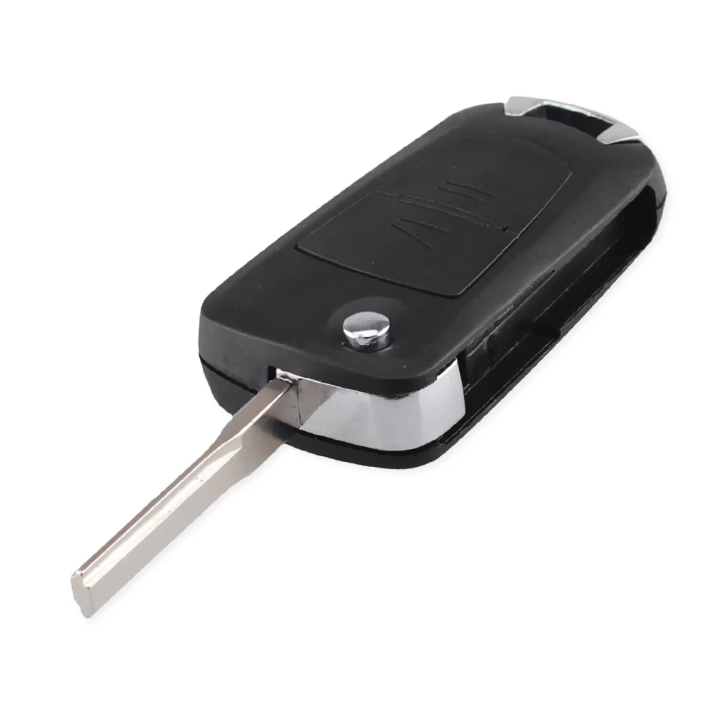 KEYYOU 2 przyciski składana klapka obudowa pilota z kluczykiem samochodowym Shell Fob dla Vauxhall Opel Omega Vectra Frontera Astra Zafira z ostrzem