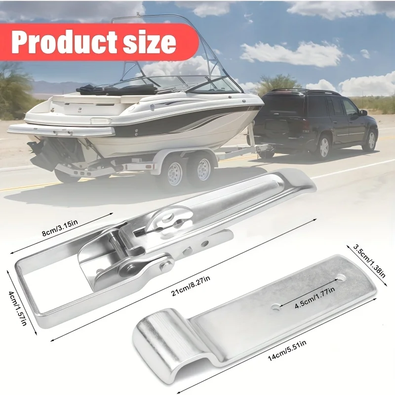 

2pcs Heavy-Duty Trailer Locking System 210MM For RV Boat Caravan Truck Trailer Door Lock Keys Not Included Truck Accessories