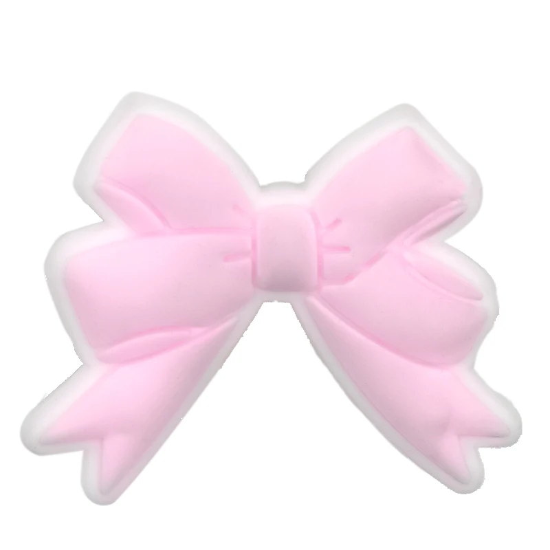 New Pink Summer Style 1-20PCS Shoe Charms, Pink Perfume Bow Pins for Shoe Decoration, Matchstick Heart Sandals Clogs Buckles