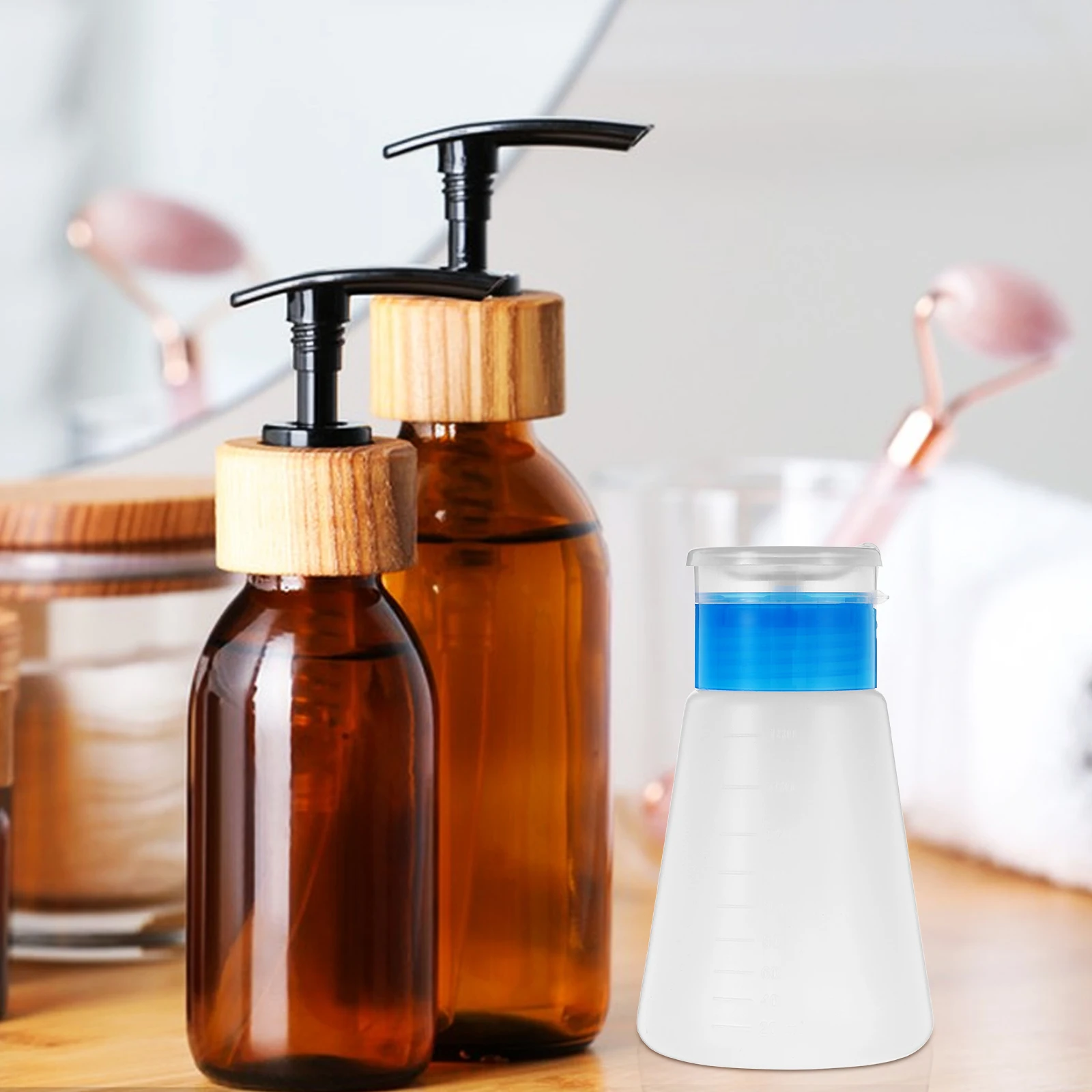 

2Pcs PressBottles Compact Leakproof Refillable Reusable Portable PumpBottles EmptyDispensers Toiletry MakeupContainer