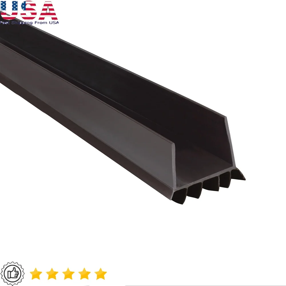 الفينيل U-شكل الشريحة على تحت الباب الختم 36in مشروع الرطوبة الغبار حاجز الحشرات سهلة التركيب ضغط تناسب توفير الطاقة #1