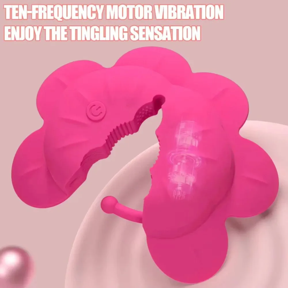 Rose Nipple Clamps Vibrator Adjustable Remote Control Wearable Rechargeable Stimulator Couples Accessory view 5