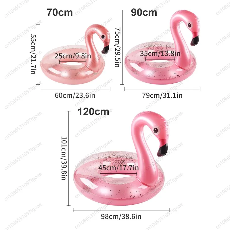 Flamingo Pool Float - Fun Beach Floaties, Inflatable Swimming Pool Tubes Party Toys Summer Pool Raft Lounger for Adults & Kids view 3