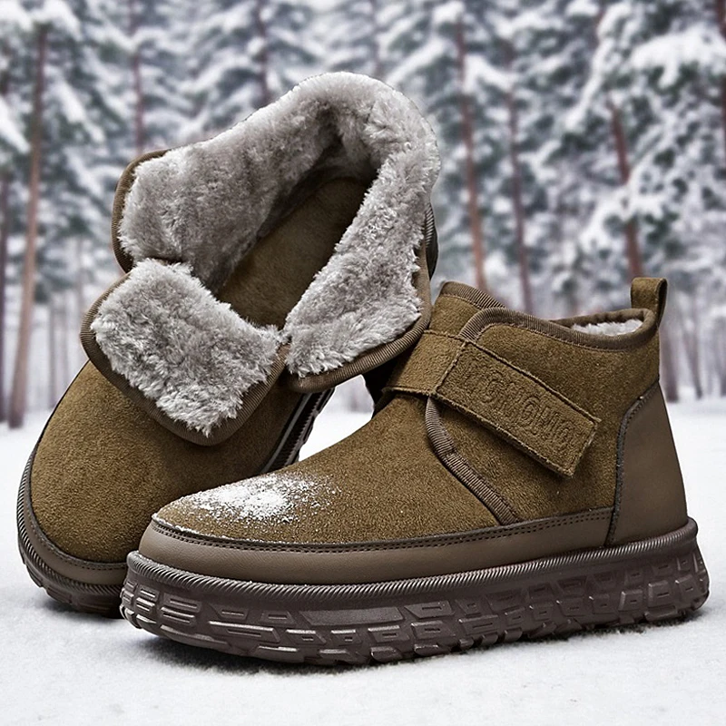 

Mens Winter Snow Boots High Top Warm Comfortable Slip Resistant Shoes for Cold Weather