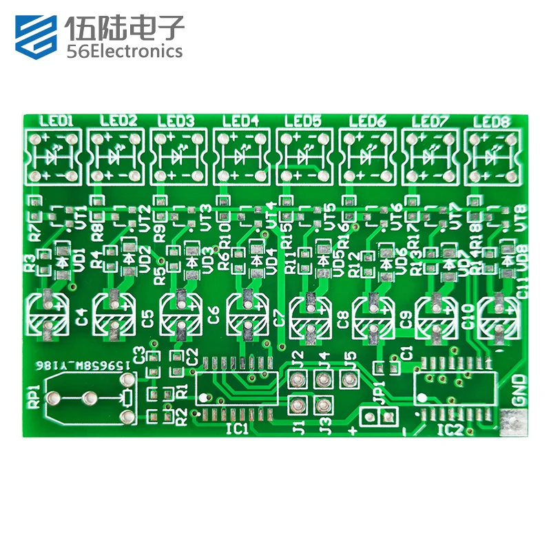 8-way Drip Water Color Lamp Circuit Welding Skills Kit for Assembly and Soldering Practice Set