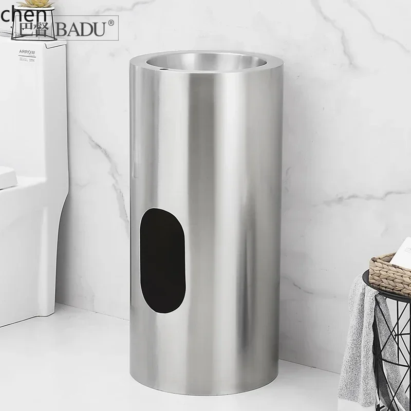 TP--1 TP-30 Stainless Steel Hand Basin Integrated Column Hand Basin Balcony Creative Washbasin Household