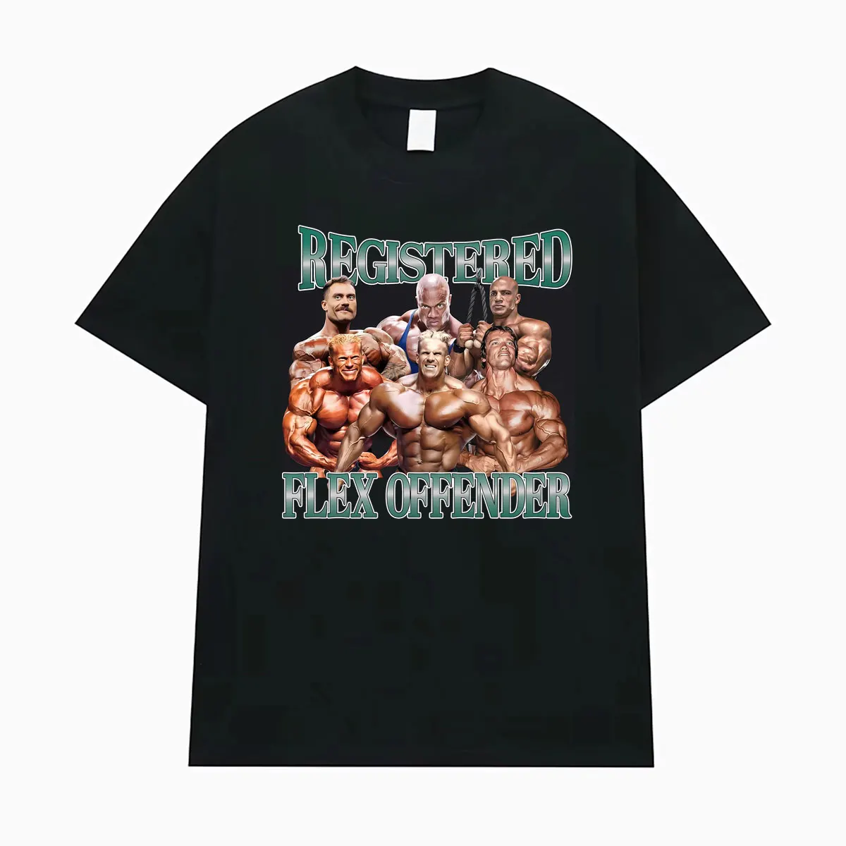 Registered Flex Offender Stupid Gym Funny Meme T-shirts Men Women Vintage Fashion Street T-shirt Cotton Casual Oversized T Shirt