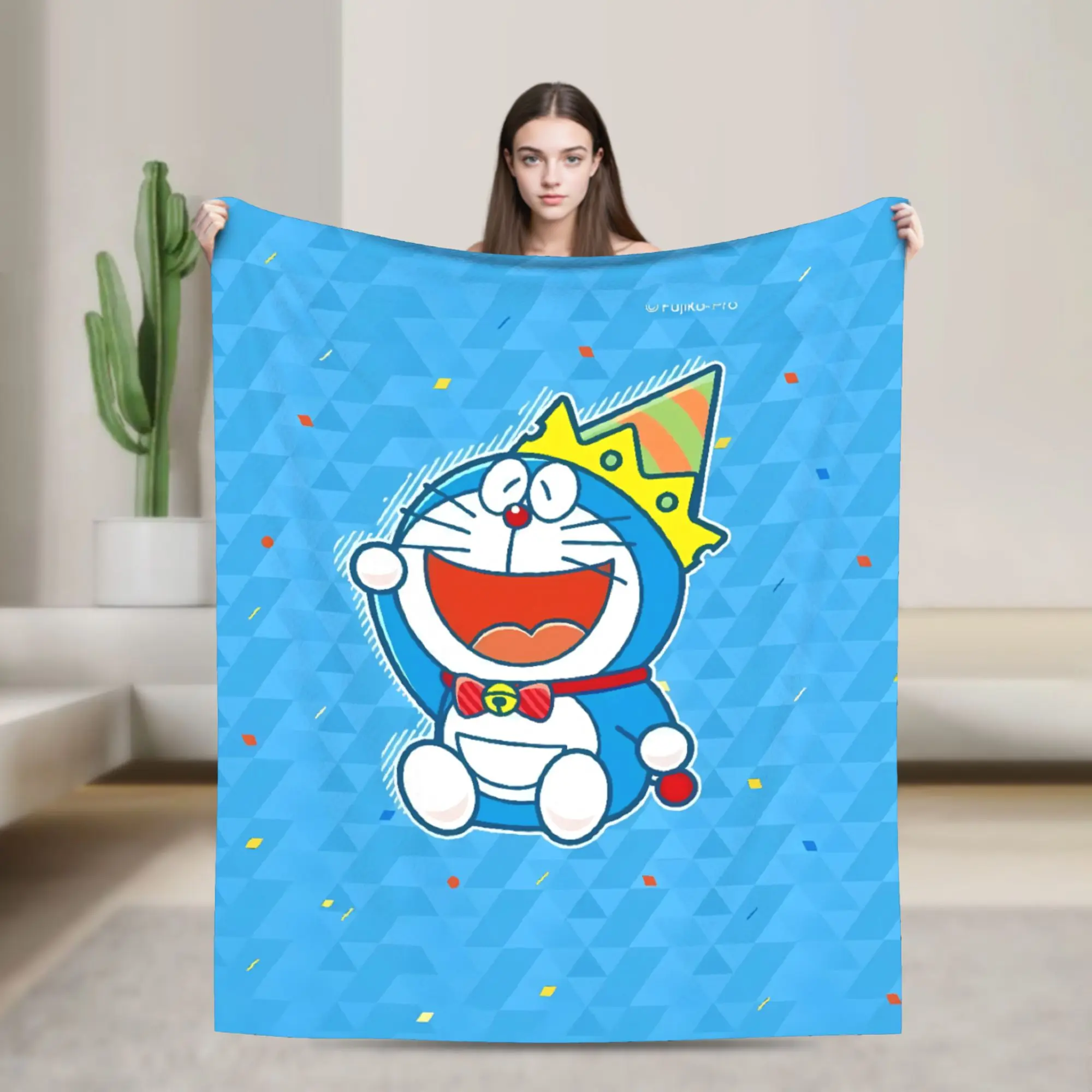 Doraemons Blanket  Travel Office Flannel Throw Blanket For Living Room Super Soft Custom Quality Bedspread Gift