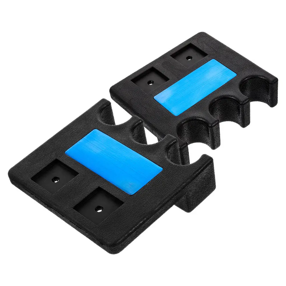 

2Pcs Pool Cue Holder 3-Hole Stable Weighted Cue Stick Rack for Table Bar Chair with 2 Chalk Holders Game Room Billiard Storage