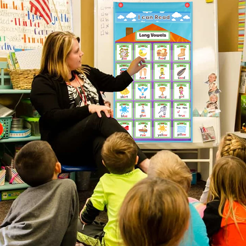 1 Set Alphabet Cards Learning Kit Kids Pocket Chart Spelling Game Early Education Tool For English Teaching Hanging Letter Cards