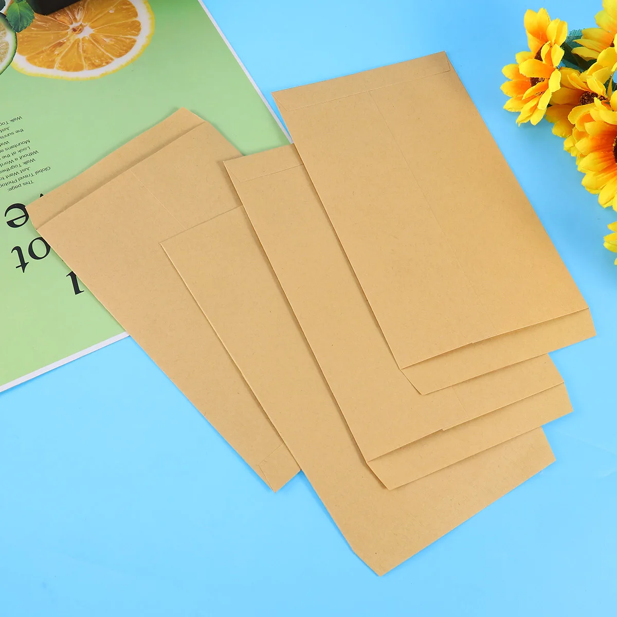 

200 Pcs/2set Kraft Envelope Anniversary Envelopes Retro Paper Vintage Birthday Party Business Writing Letters Eye-catching