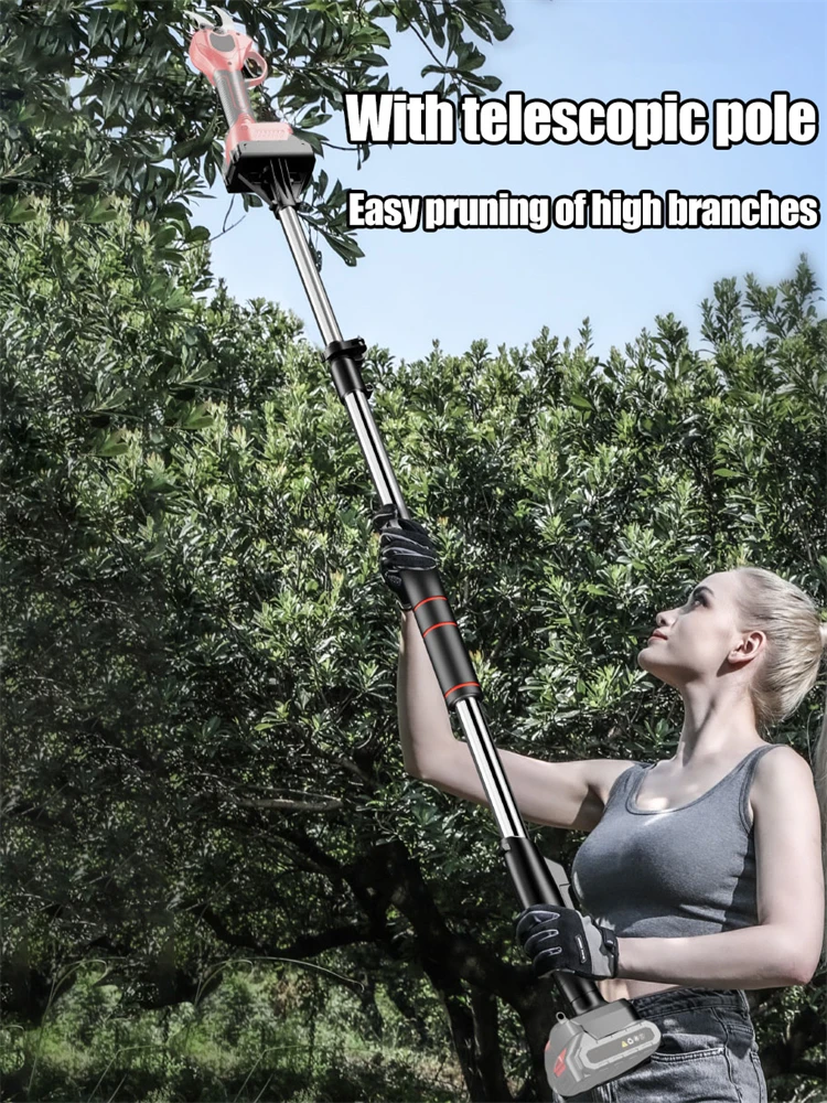 قضيب تلسكوبي مريح وخفيف الوزن لمقصات التقليم الكهربائية ومقصات القطع الكهربائية عالية الفروع