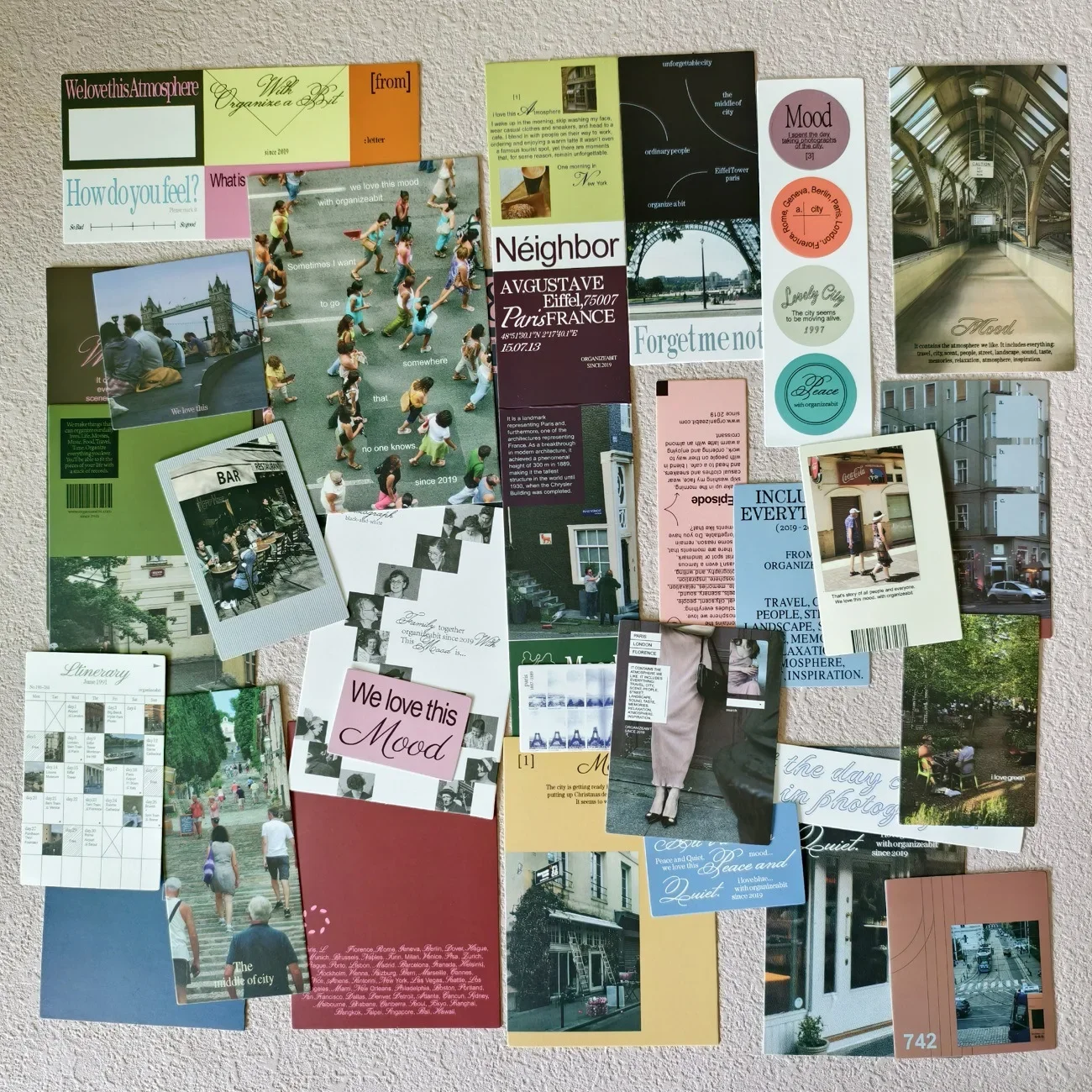 الكورية OAB بطاقة ملصق حزمة الشمال نمط الوردي الرجعية سكرابوكينغ الزخرفية INS المواد فسيفساء ورقة لوازم الحرف اليدوية