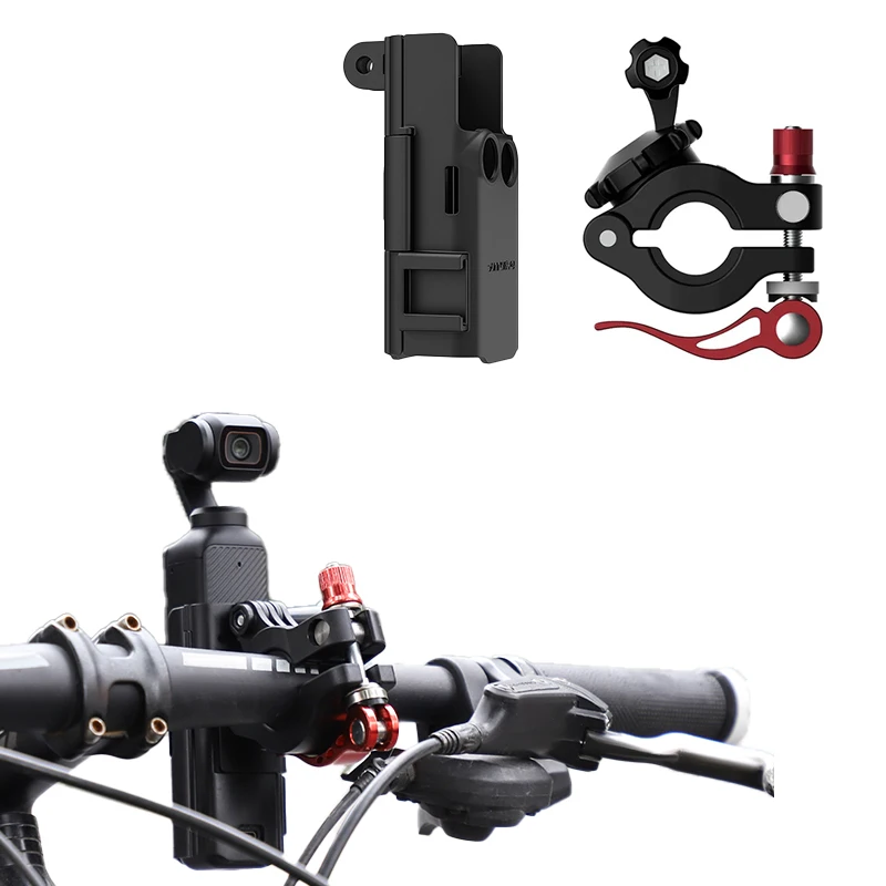 2in1 Mountain Bike Bicycle Clip Handlebar Holder Mount Frame Adapter for DJI Osmo Pocket 3 Gimbal Camera Accessories