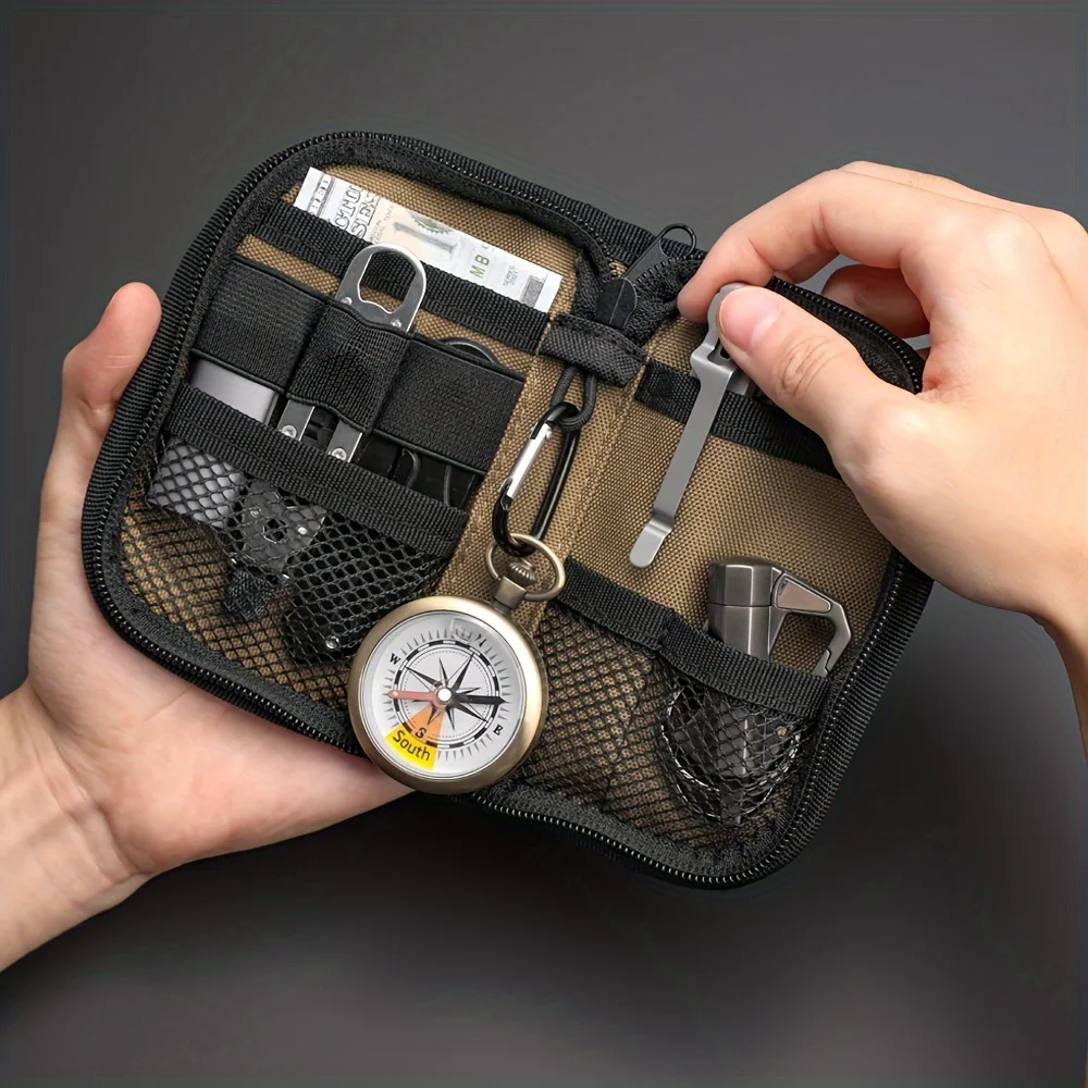 EDC Pouch Pocket Organizer for Men Pocket Organizer Organizer Pouch with 7 Pockets EDC Pouch Organizer Utility Pocket Multitools