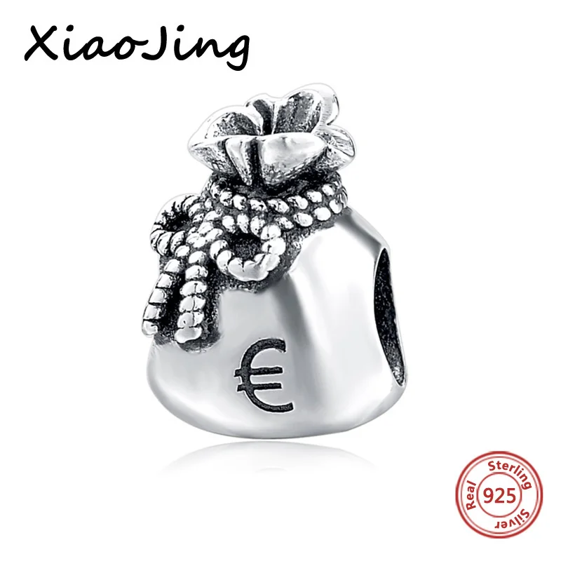 

Hot Sale 925 Sterling Silver Beads Money Bag European Charms Bead Fit European Bracelet Bangle Diy Original Beads Jewelry Making