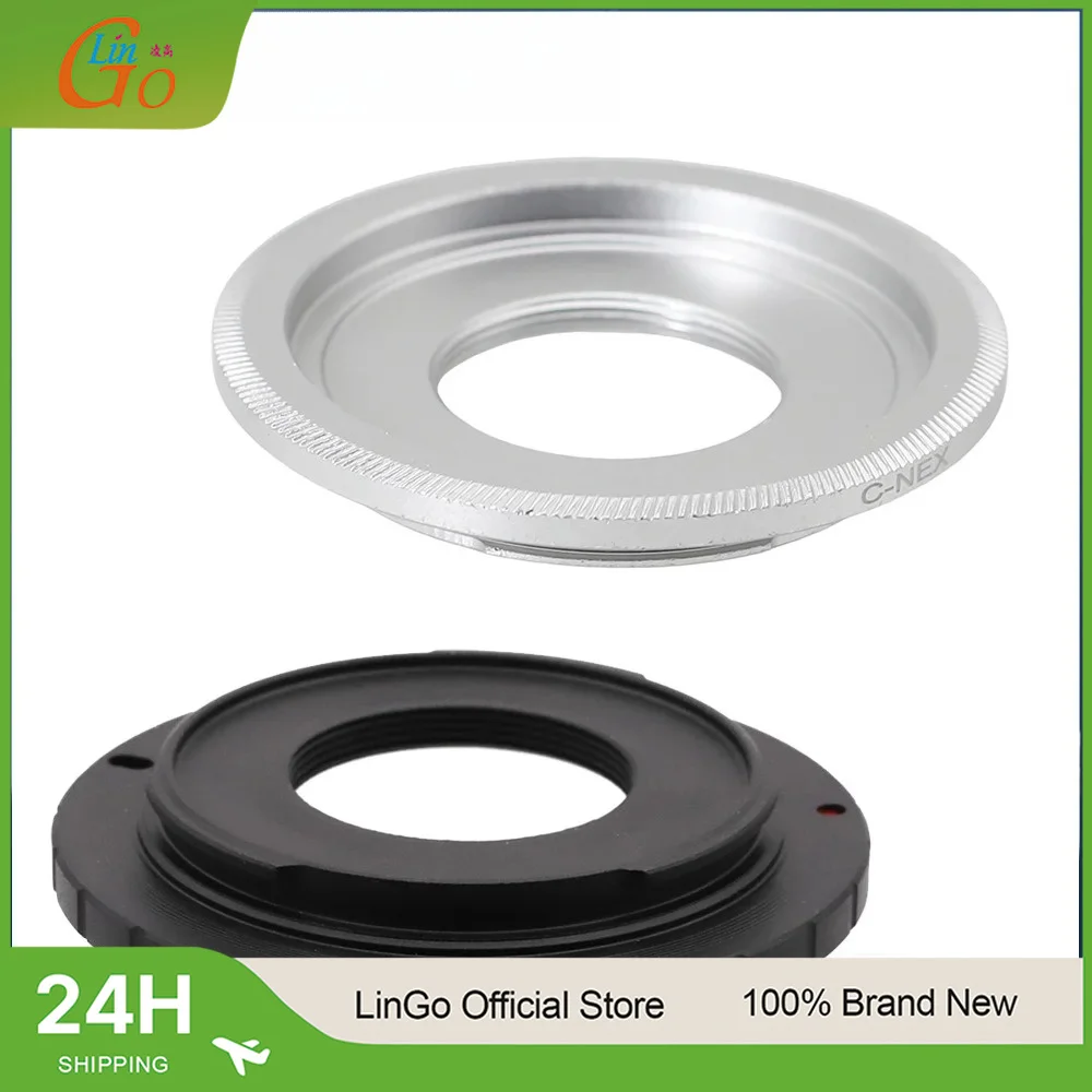 LinGo C Mount Lens For Sony NEX-5 NEX-3 NEX5 NEX-C3 NEX-VG10E Adapter Ring