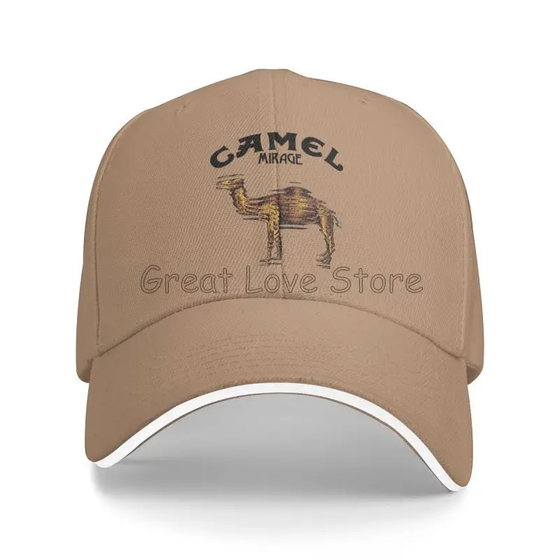 Gorras de béisbol con estampado de banda Camel Mirage, sombrero tipo sándwich ajustable Unisex, gorra Snapback para viajes de verano al aire libre Vintage, envío directo