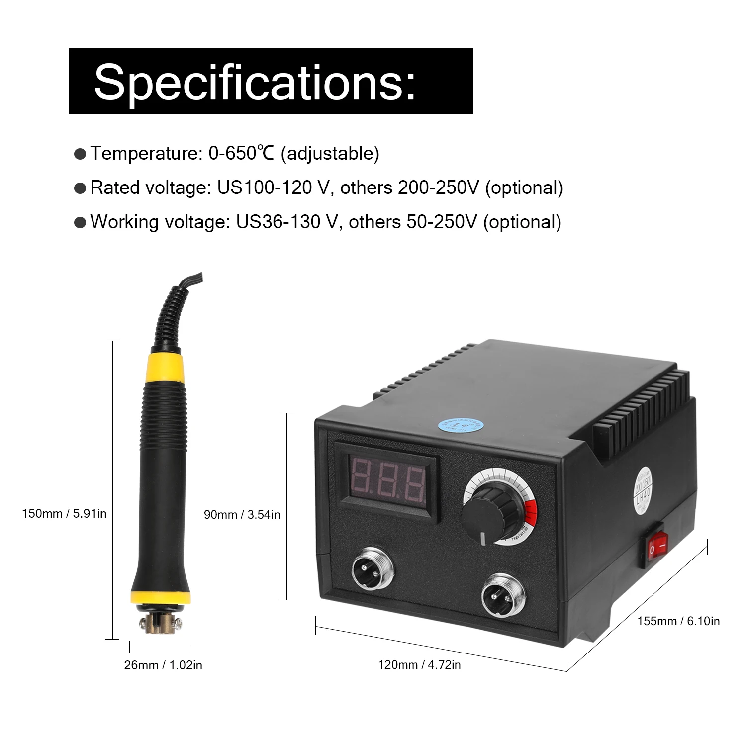 100W Woodburner Wood Burning Tool Kit Adjustable 0-650℃ Woodburning Pyrography Pen Machine Set Electric Soldering Iron