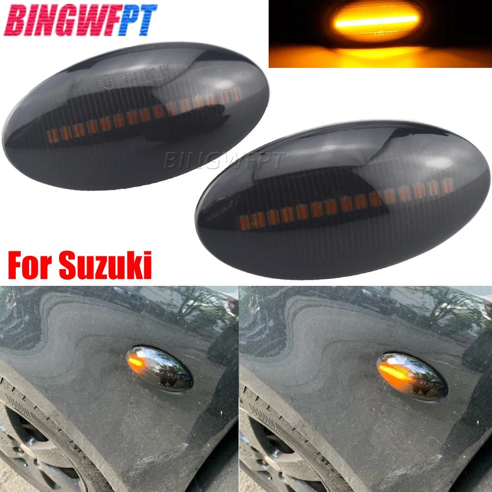 Per Suzuki Grand Vitara Vtarai Jimny Swift SX4 S-Cross APV Arena XL7 Alto Fiat Sedici LED Dinamico Indicatore di direzione Luce di posizione laterale
