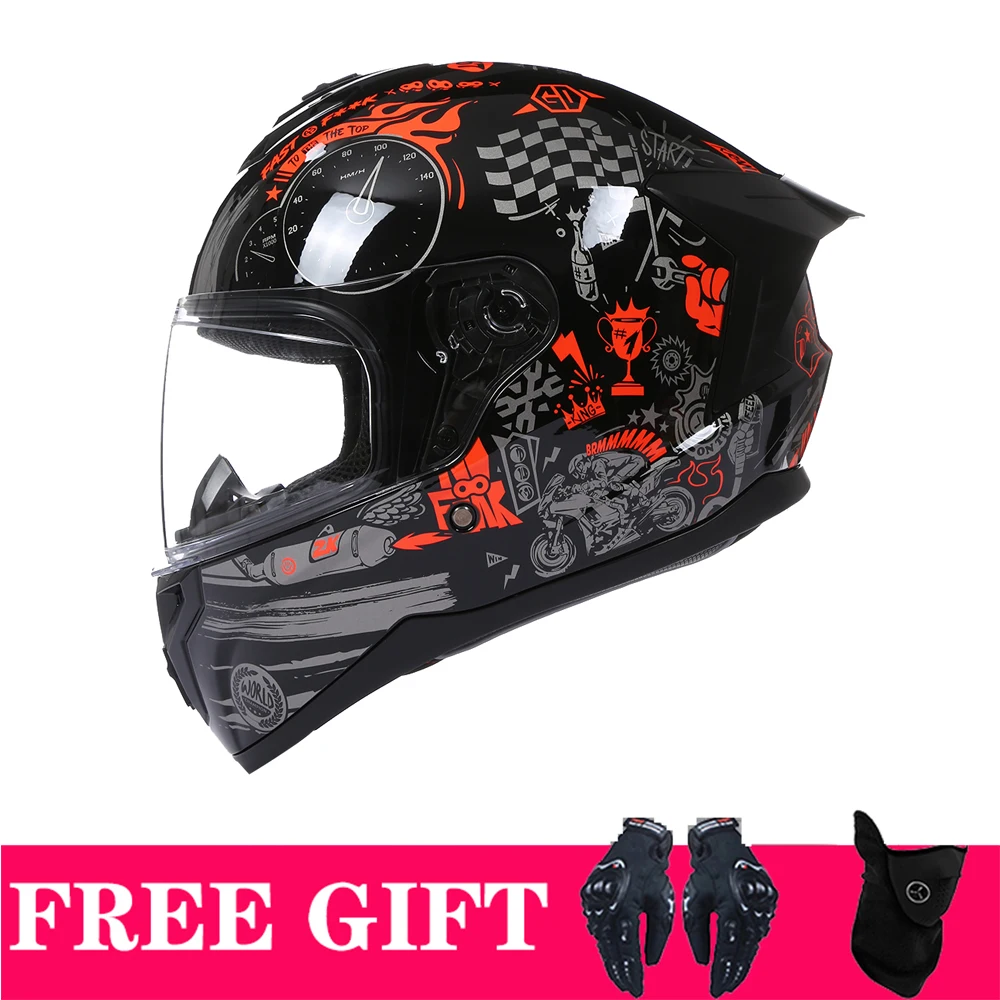 

Full Face Motorcycle Helmet Professional Personalized Anti-fog Lens Racing Casque Open Face Modular Casco Moto Dot Ece Approved