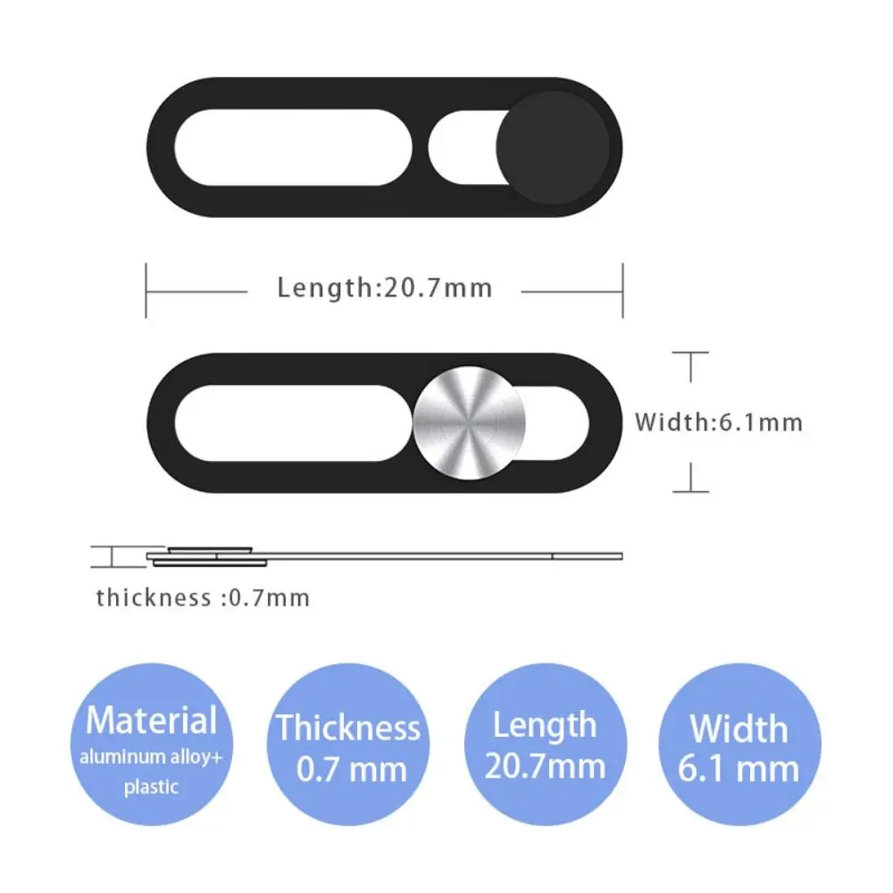 3PCS Phone Lens Antispy Accessories Front Camera Slider Privacy Cap Webcam Cover Lens Sticker For iPhone 14 14 ProMax Plus