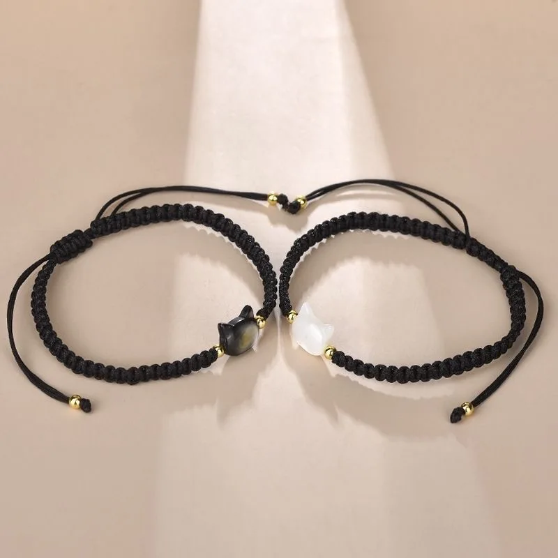 Fashion New Summer Super Cute Cat Bracelet For Men And Women Couple Versatile Temperament Jewelry Gift