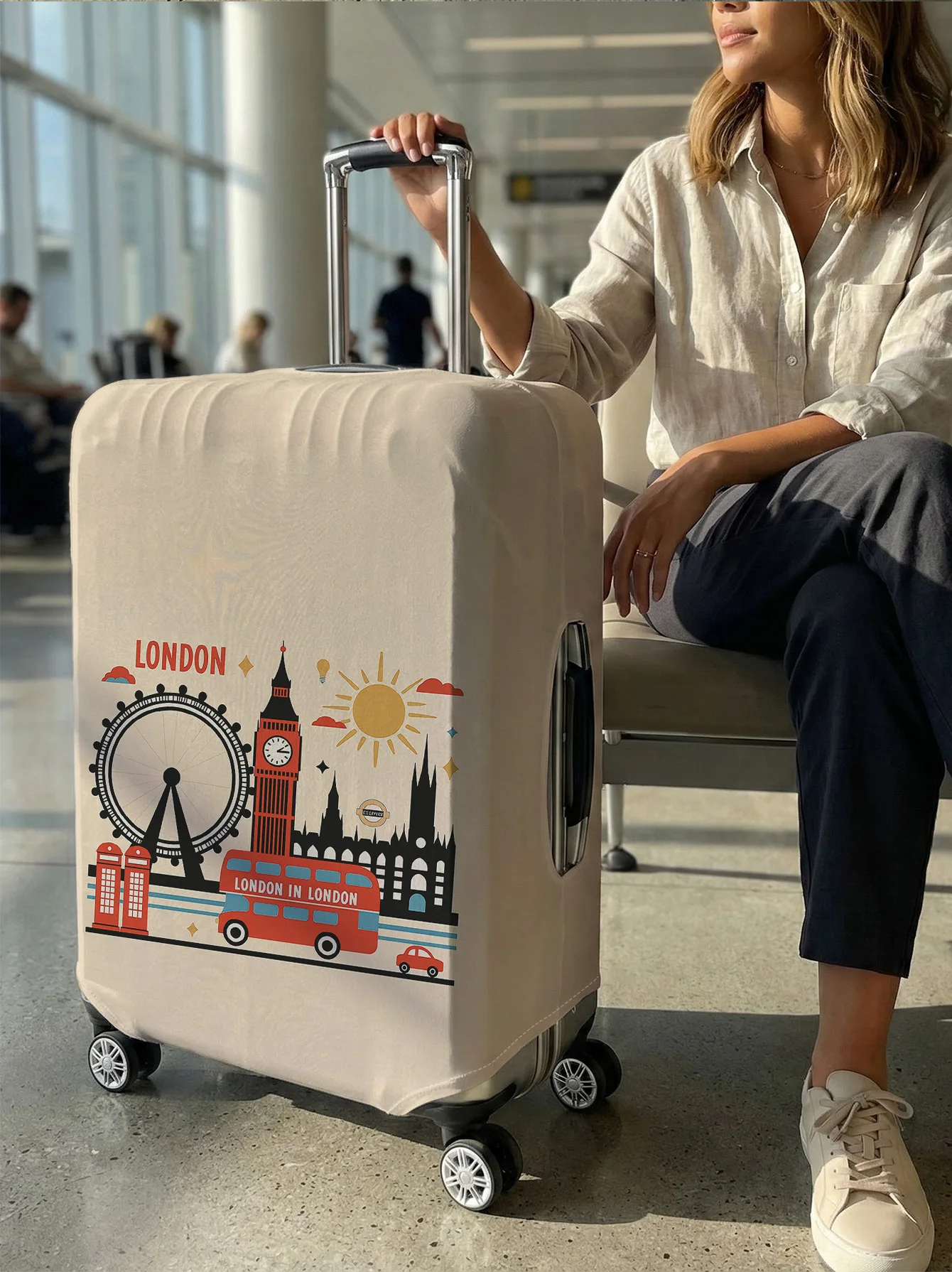London Landmark Cartoon Luggag - Travel Accessories London 评论和价格