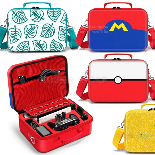 Para Nintendo Switch OLED accesorios Estuche de transporte Switcholed caja de tarjetas de juego de carcasa dura Nintendo Switch Animal Crossing Theme Bag