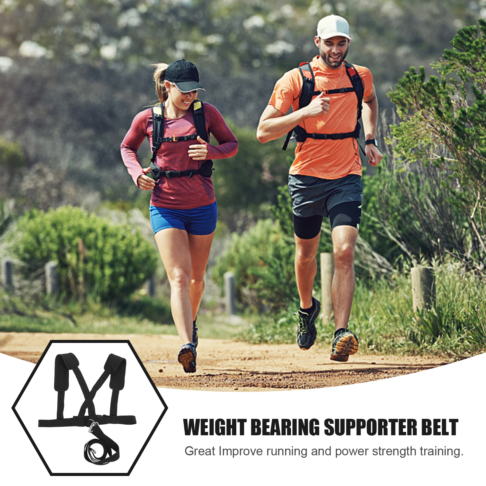 

Upgrade Style Black Weight Bearing Supporter Belt Professional Running Training Assist Resistance Band Equipment for Gym Workout