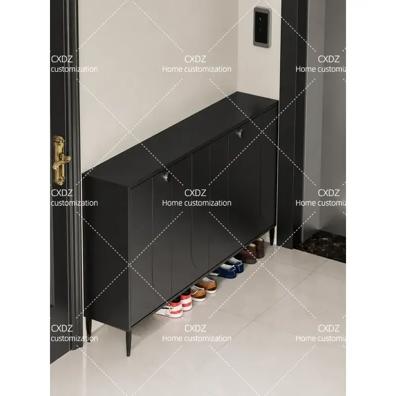 Large Capacity Shoe Cabinet with Lock for Entryway Hallway Corridor Household Storage Organizer Door Cabinet for Elevator