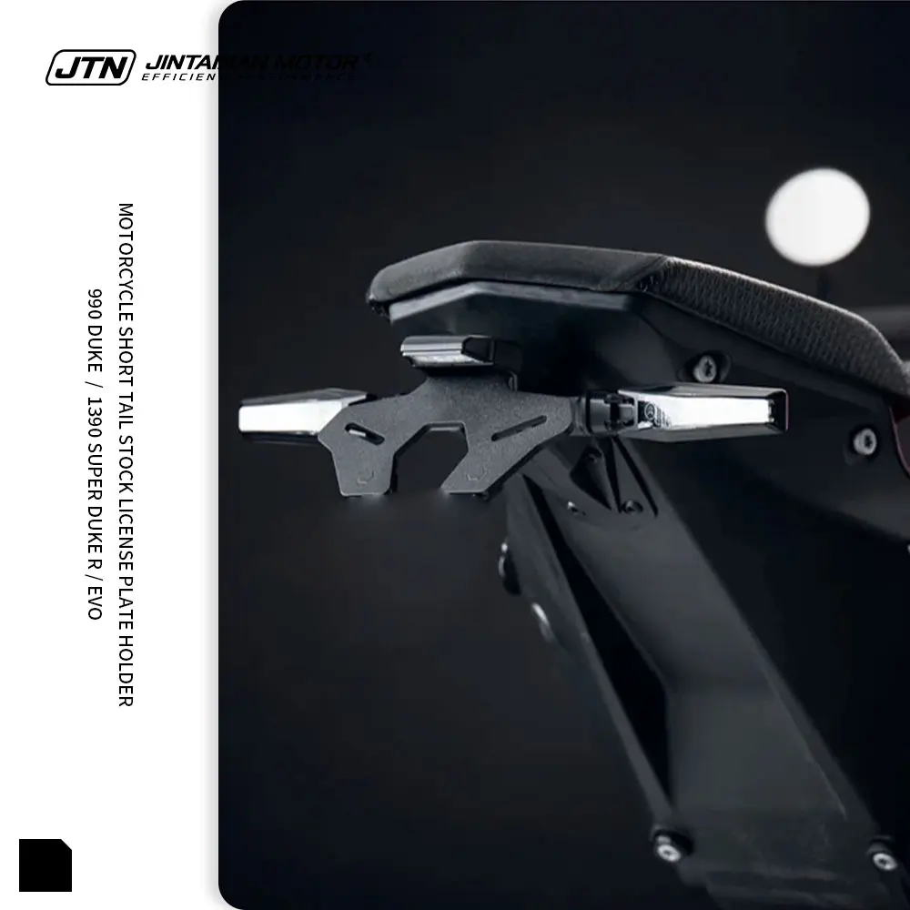 

JTN Motorcycle Rear Short Tail Stock License For 1390 SUPER DUKE R EVO 990 DUKE 2024-2026 LED Lights License Plate Holder