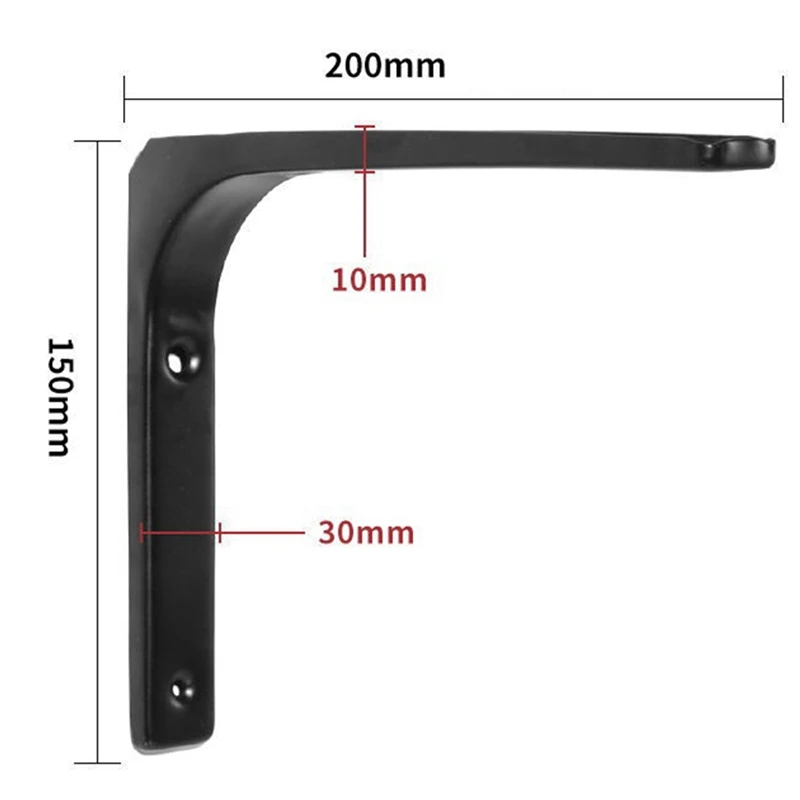 Verdickte dreieckige Halterung Rack tragende Wand halterung 90-Grad-Winkel Rack Halterung 20x15cm