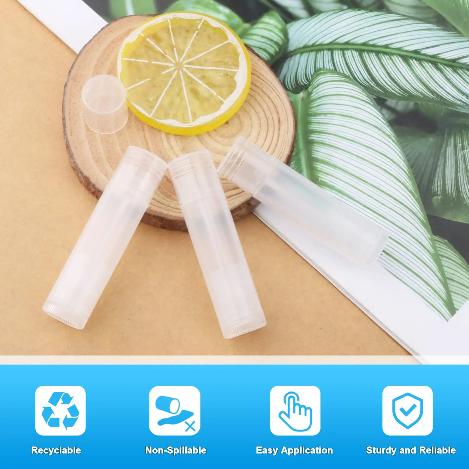 50 peças, tubos de batom rotativos de 5 gramas, recipientes de plástico vazios para brilho labial, batom caseiro diy e perfume sólido caseiro