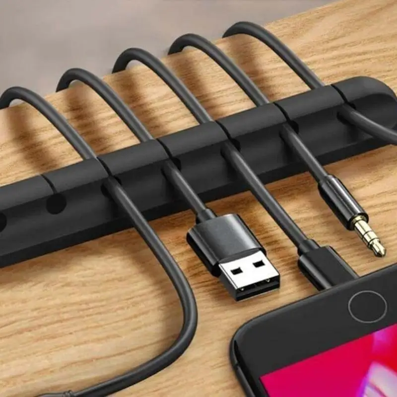 B03F Permanent Identity Adhesive Wire Clamps Organize Earphones Mouse Device Cables Flexible Elastomer Plan For Mess