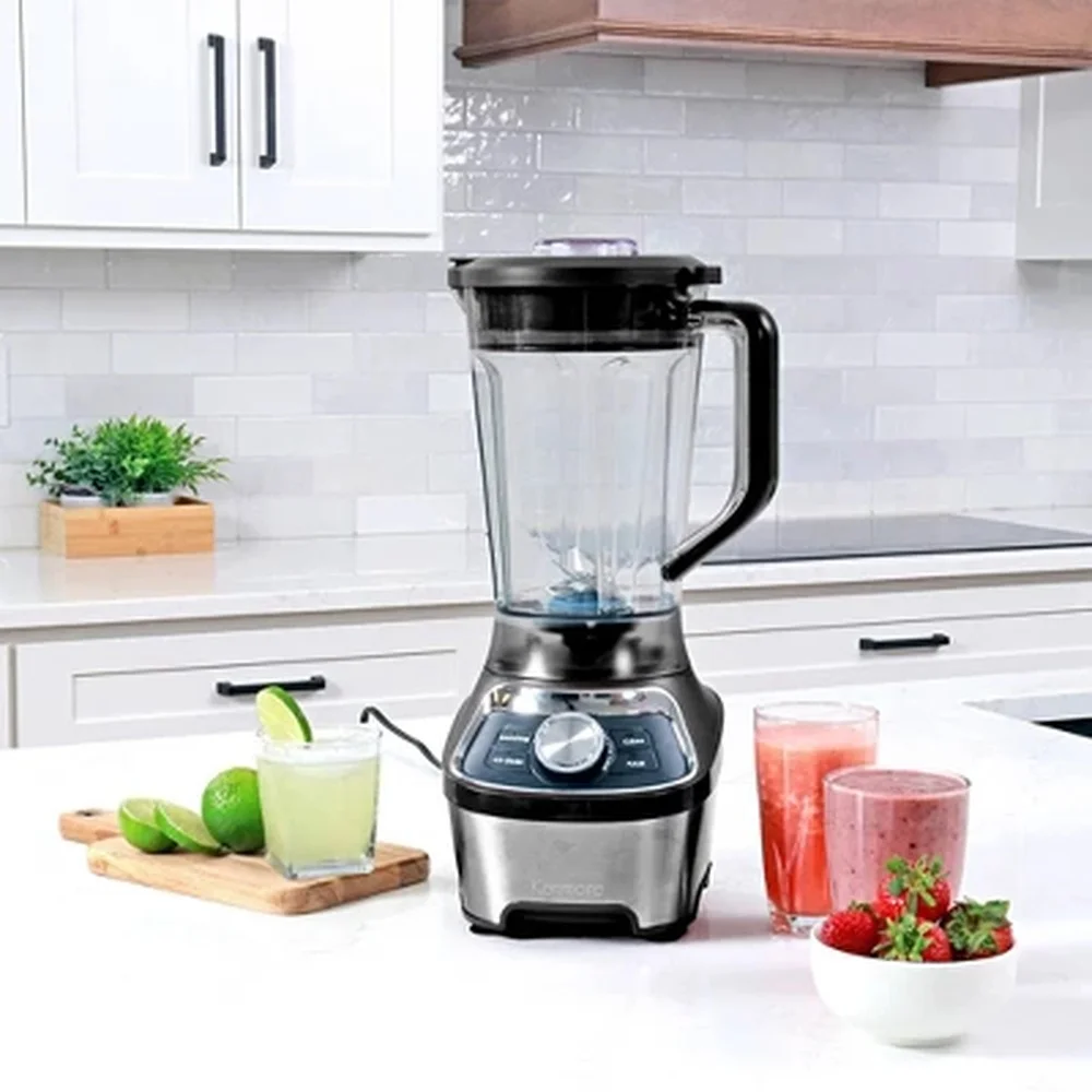 64oz Stand Blender 1200W Stainless Steel Blades 16 Speeds Smoothie Ice Crush Dishwasher Safe Tritan Pitcher Auto Clean