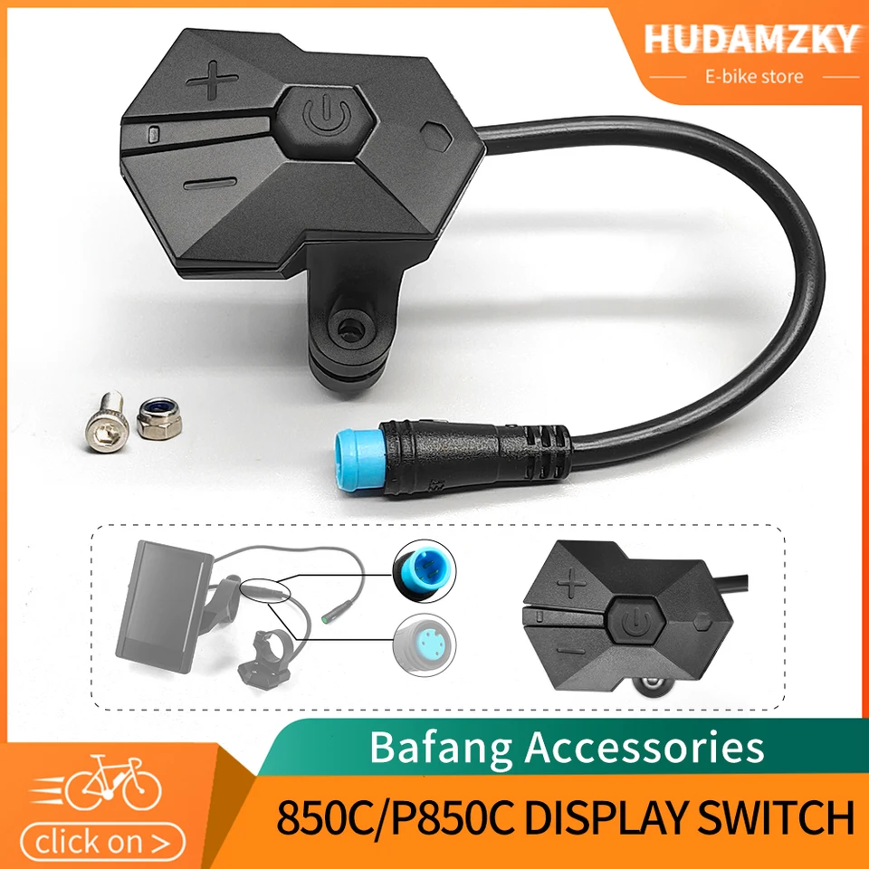 Risegun Interrupteur Guidon + Câble Extension Pour Bafang P850C – Remplacement Écran Vélo Électrique