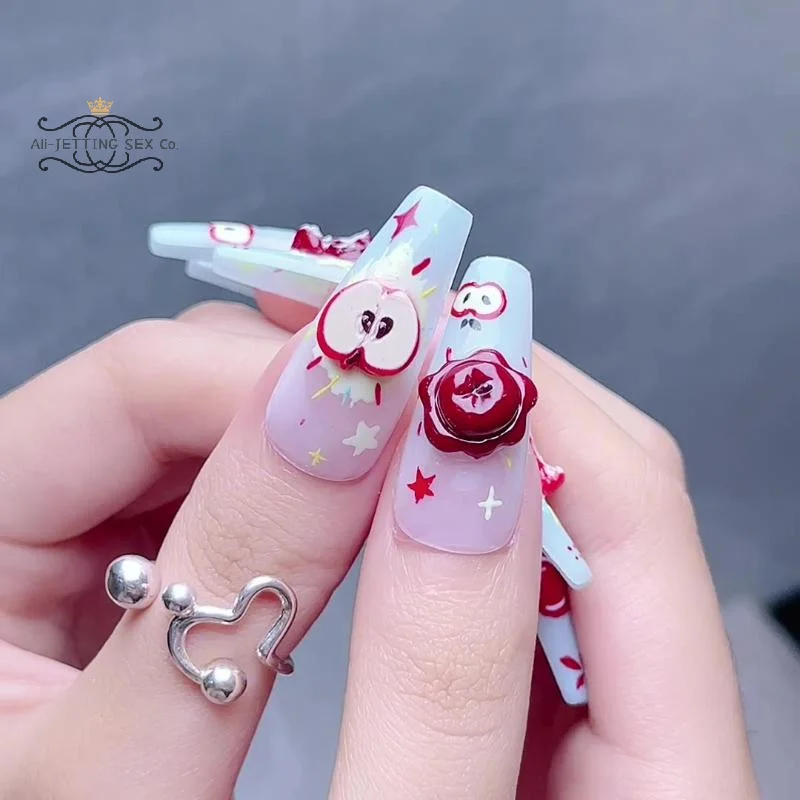 5/30 Stück DIY Nägel Teil Kreative Niedliche Simulierte Frucht Rotes Harz Nail Art Charms Gemaltes Obst Mehrere Form Nail Art Dekorationen