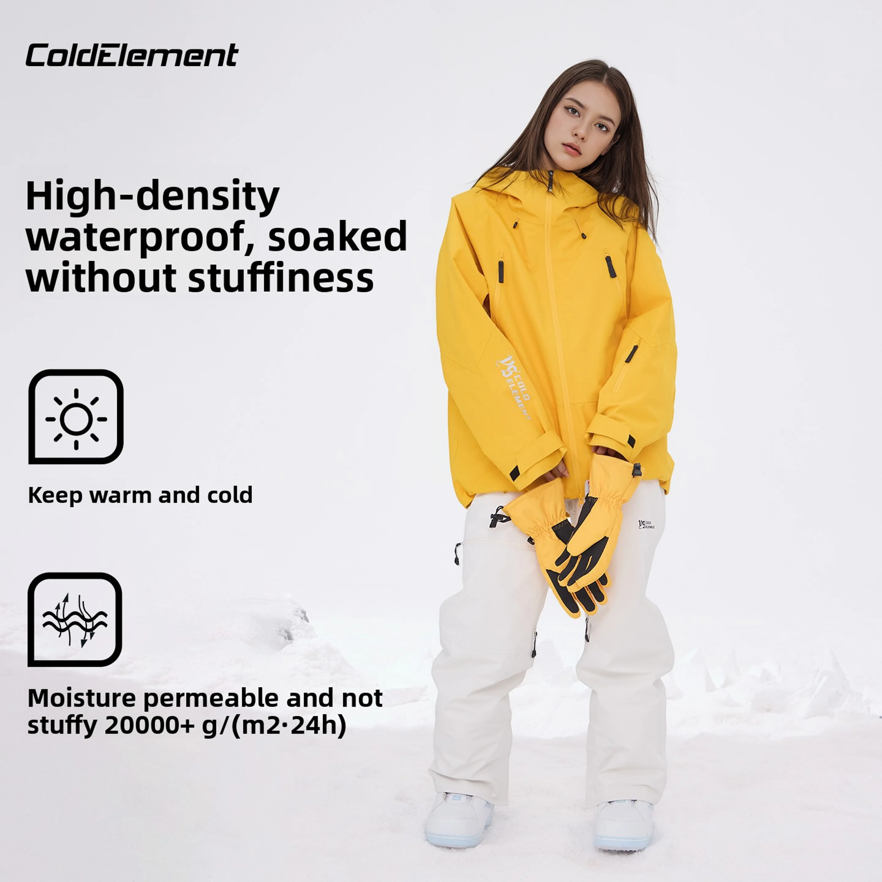 

Coldelement Adult Ski Suit Waterproof Keep warm Unisex Ski Jacket And Pants Ski Wear Ideal For Snow Sports Outdoor Activities