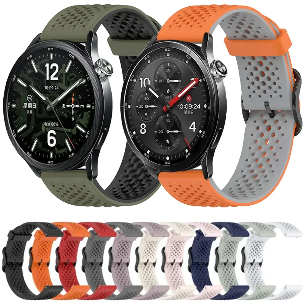 20mm 22mm Liquid Original Breathable Silicone Strap for Xiaomi Watch 5 S5-4-3-2-1 Soft Band for Huawei Watch Ultimate 2/GT6-5-4